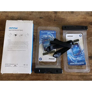 2 Pack Mpow Universal Waterproof Case Phone Pouch Dry Bag for iPhone Samsung